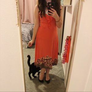 Orange Patagonia Dress with Flowers